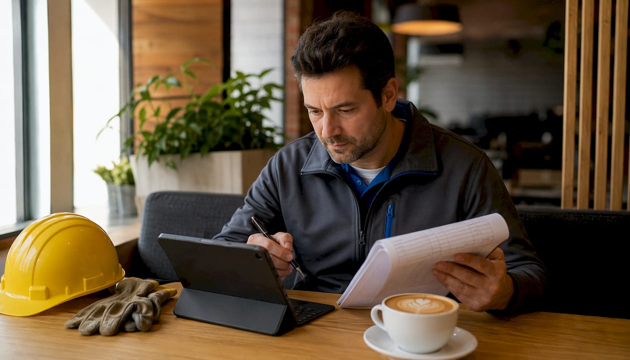 Responsabile della sicurezza che gestisce il registro dei DPI tramite tablet