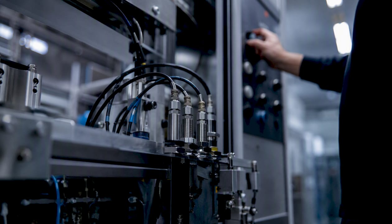 Sensori installati sulle macchine industriali rilevano e registrano costantemente dati sul loro funzionamento.